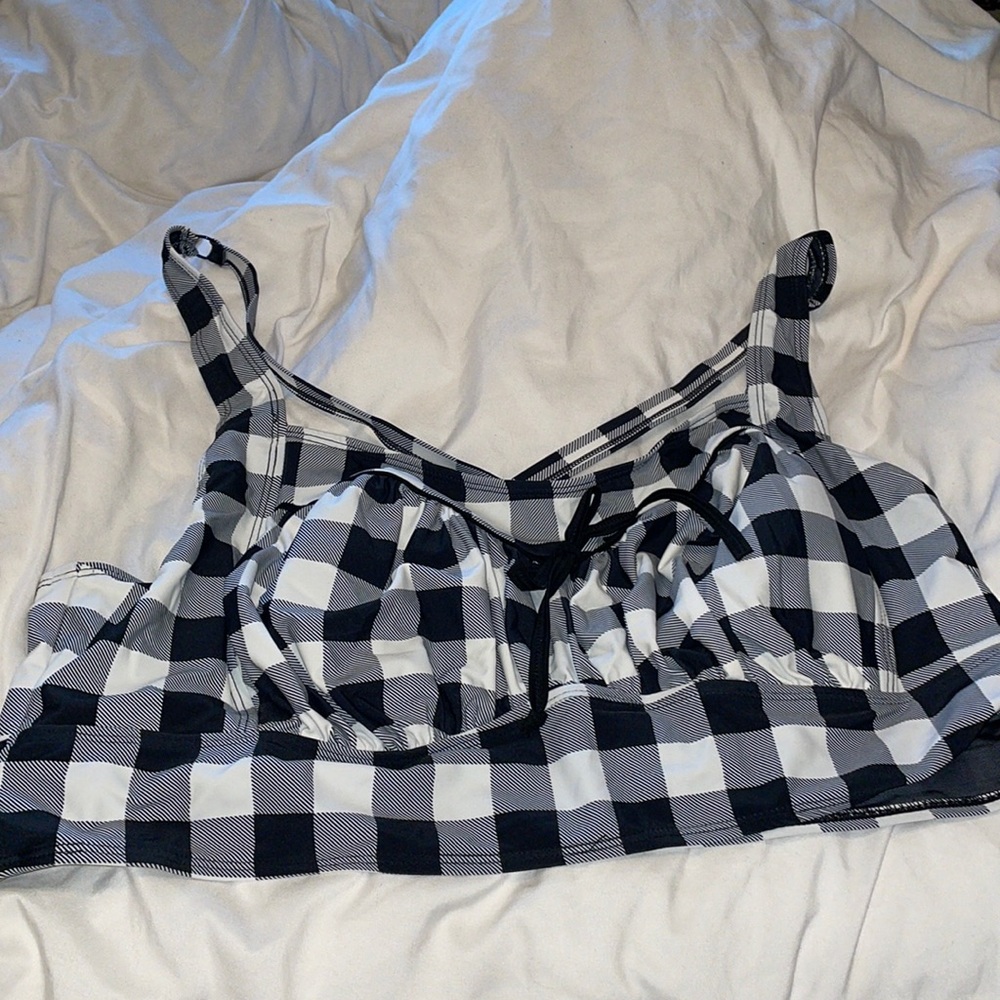 torrid vintage style plaid swim bikini top